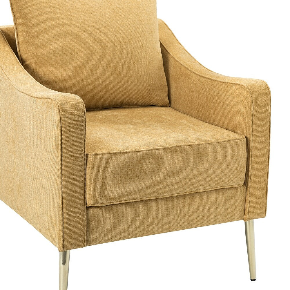 Epopeus Upholstered Accent Armchair with Metal Base Set of 2