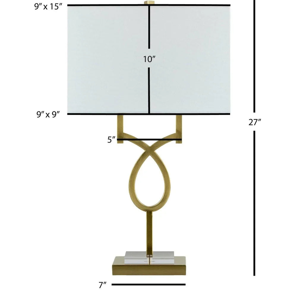 Escobon Gold Glam 27-inch Table Lamp - 27"H x 15"W x 9"D