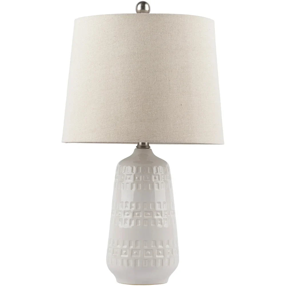 Ethan Glazed Ceramic Classic Table Lamp - 25"H x 14"W x 14"D