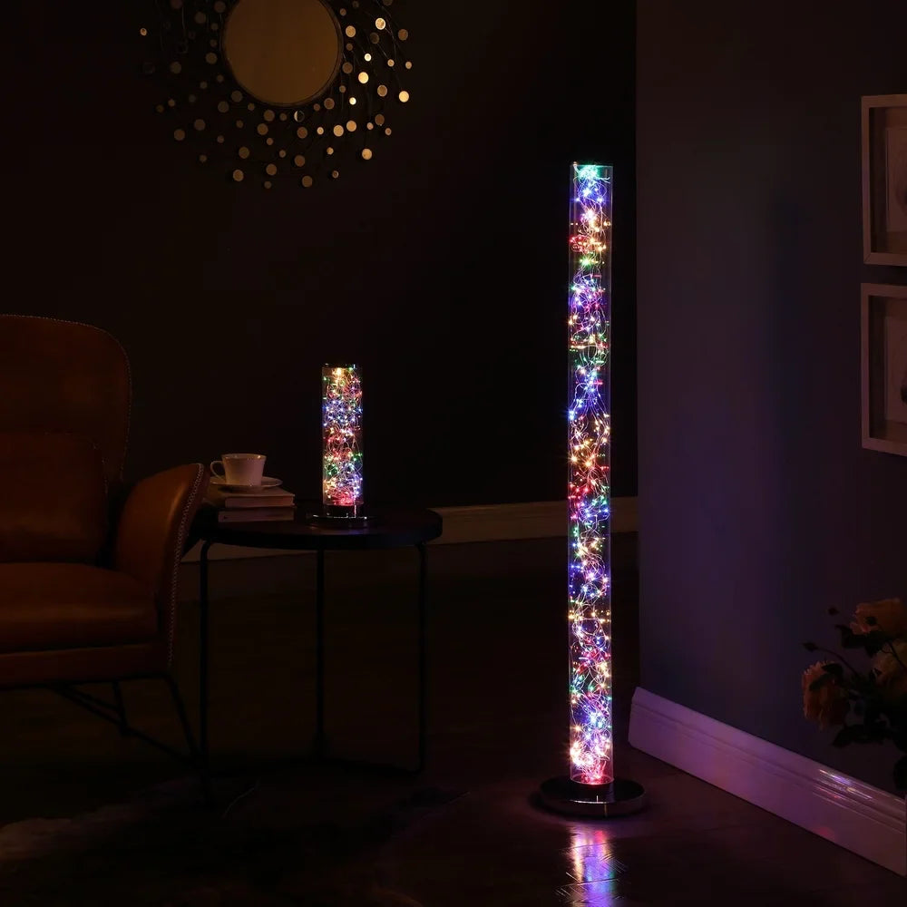 Exposed Multi-Colored Rope LED Namiri Column Table Lamp