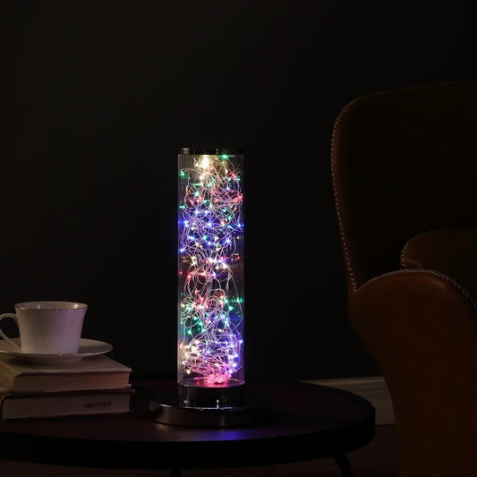 Exposed Multi-Colored Rope LED Namiri Column Table Lamp