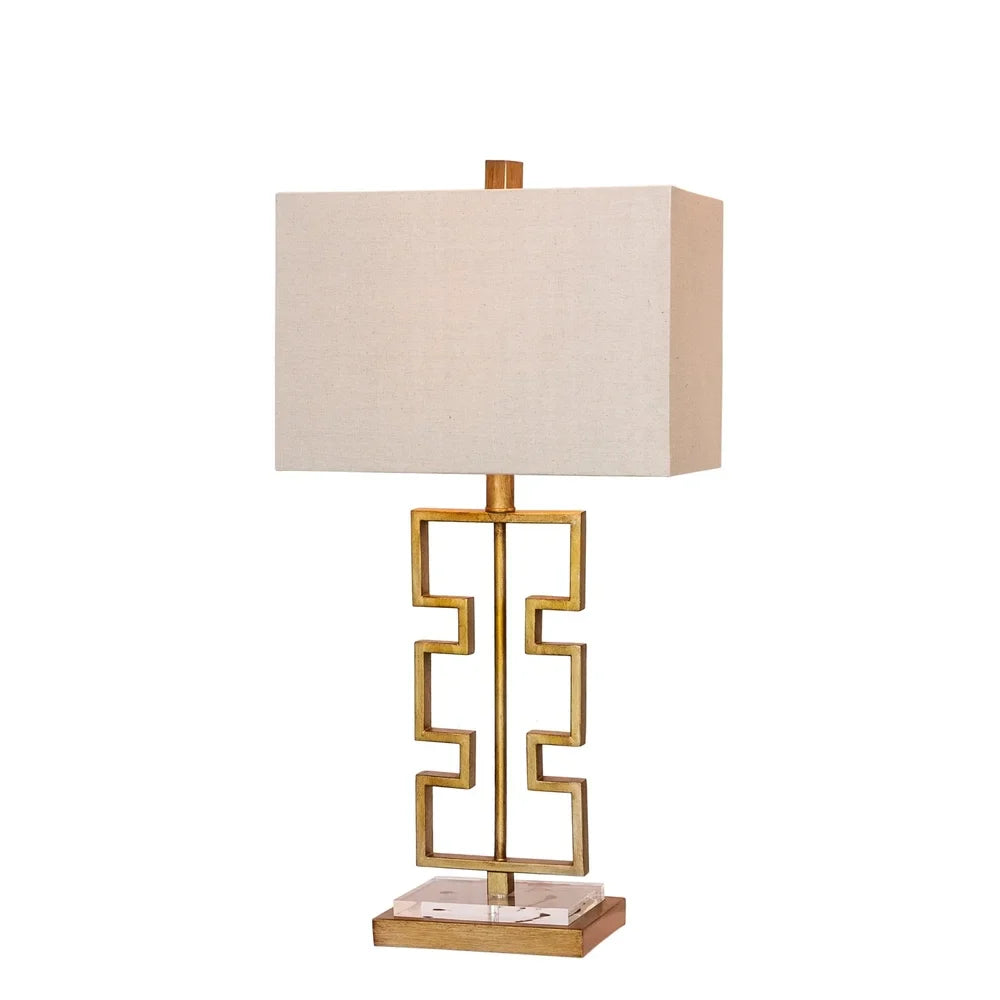 Fangio Lighting's m.r.1585 28" Antique Gold Metal Table Lamp