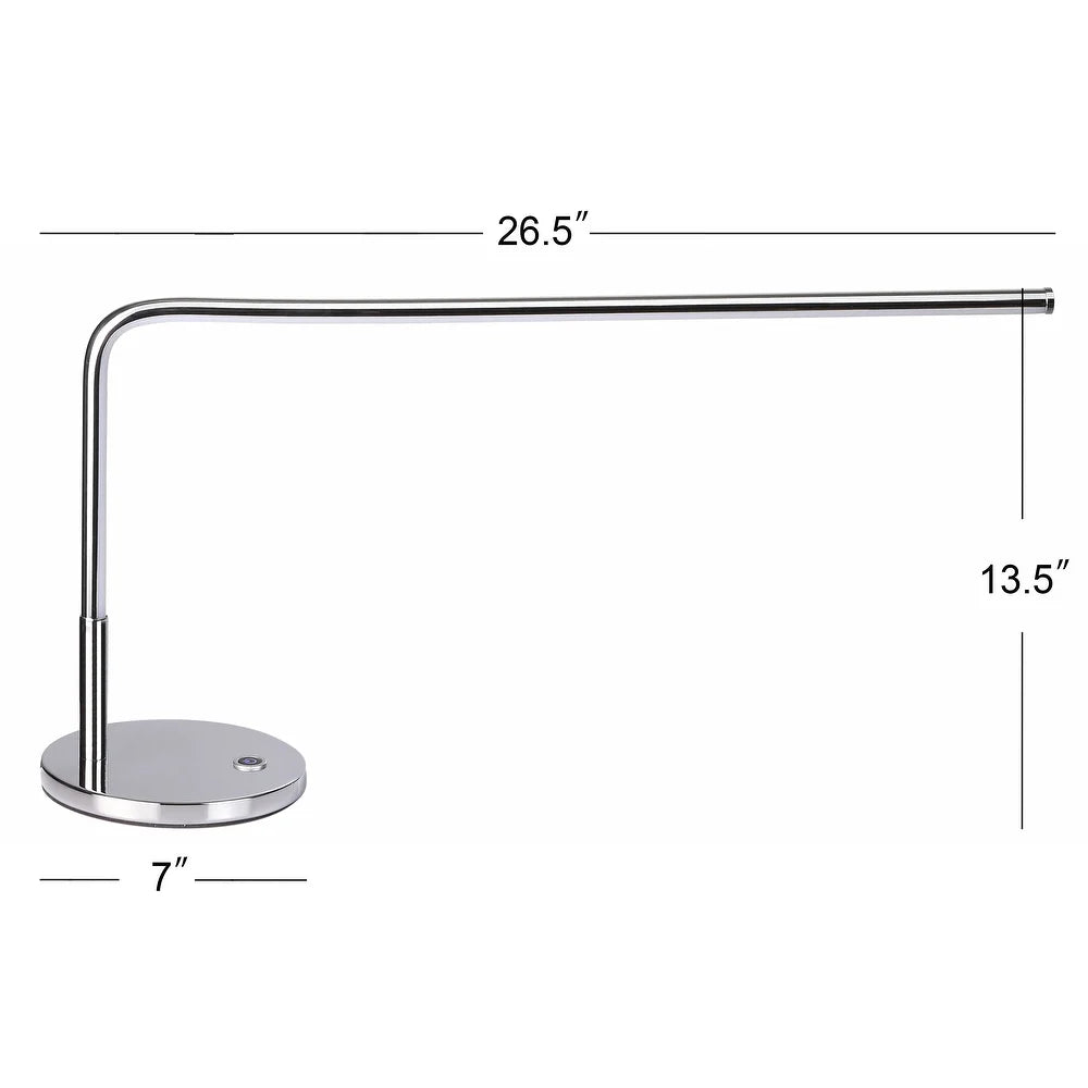 Faye 13.5" LED Integrated Task Lamp, Chrome