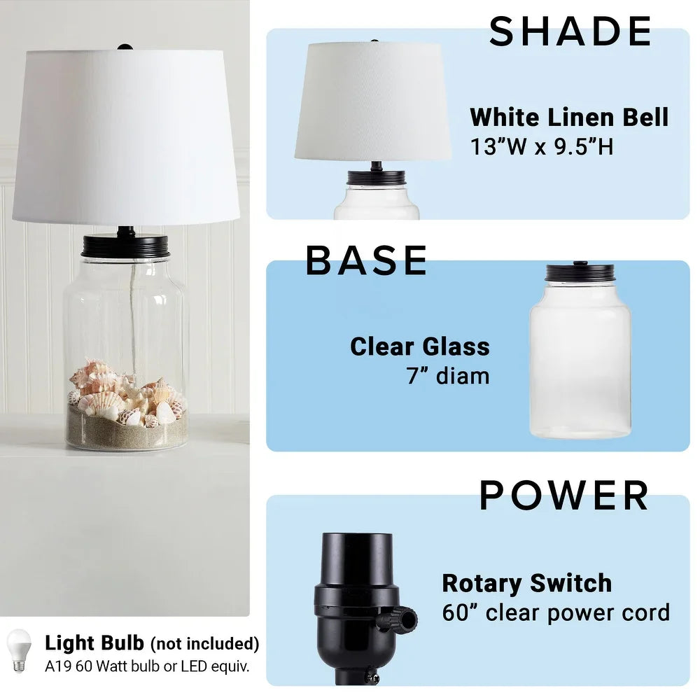 Fillable Glass Table Lamp - 13.0 x 13.0 x 22.5