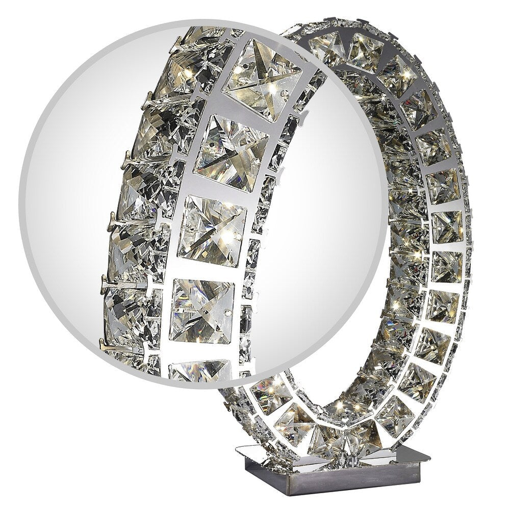 Finesse Decor Oval Crystal Extravaganza Table Lamp // Led Strip - Oval Shape