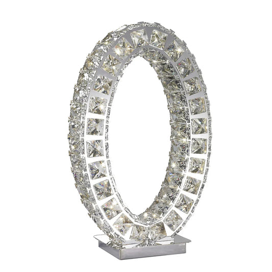 Finesse Decor Oval Crystal Extravaganza Table Lamp // Led Strip - Oval Shape