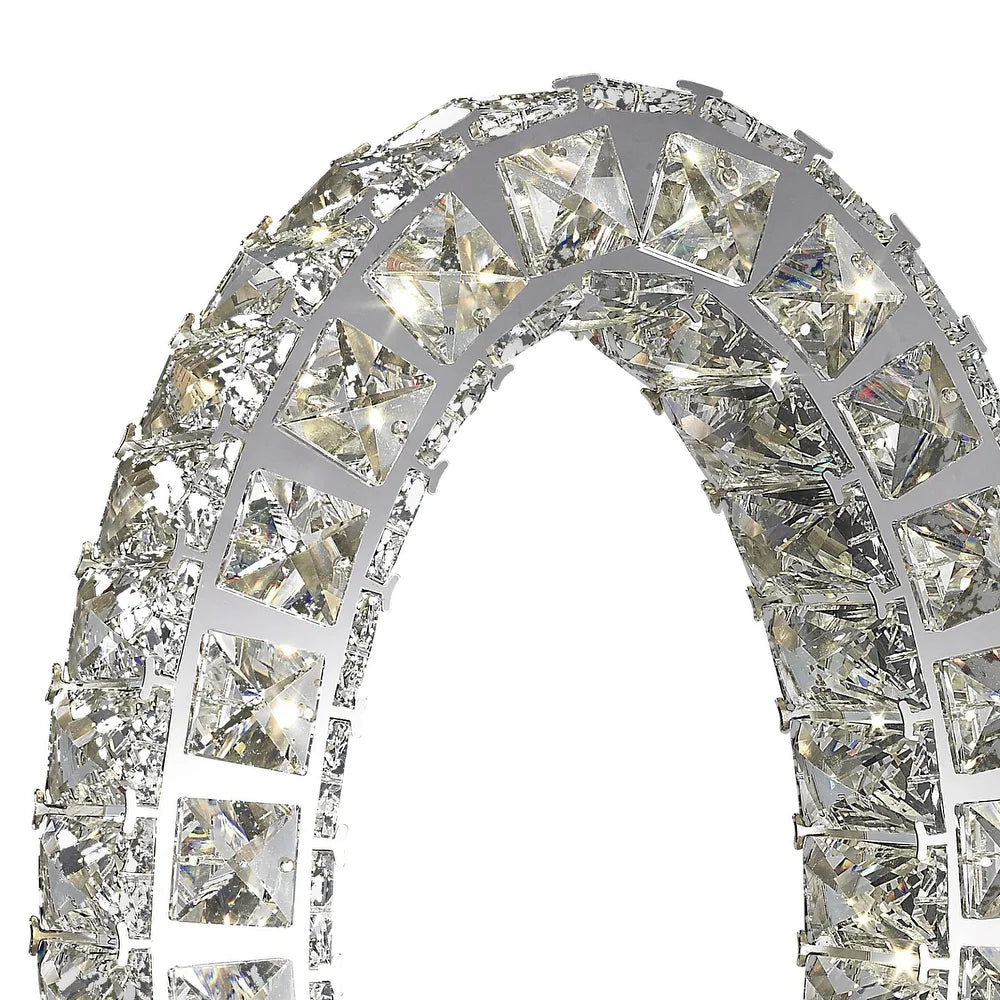 Finesse Decor Oval Crystal Extravaganza Table Lamp // Led Strip - Oval Shape