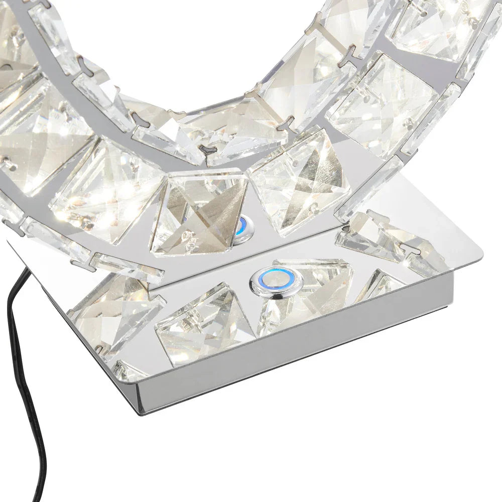 Finesse Decor Oval Crystal Extravaganza Table Lamp // Led Strip - Oval Shape