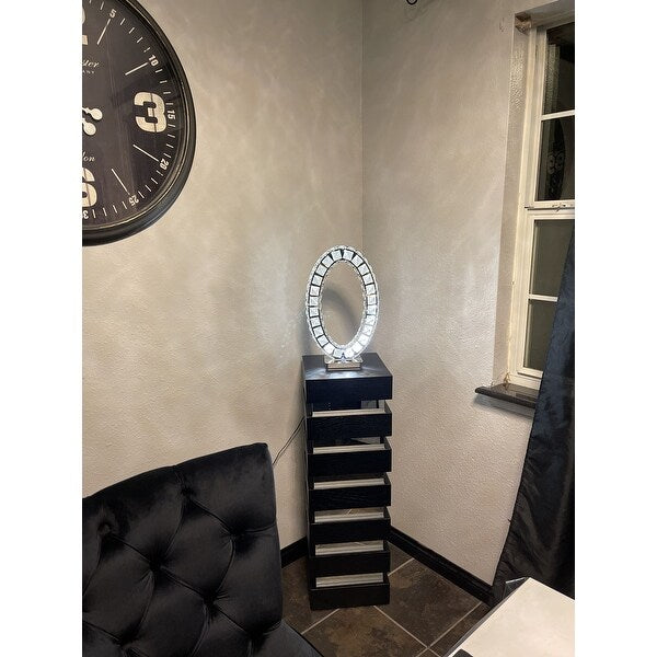 Finesse Decor Oval Crystal Extravaganza Table Lamp // Led Strip - Oval Shape