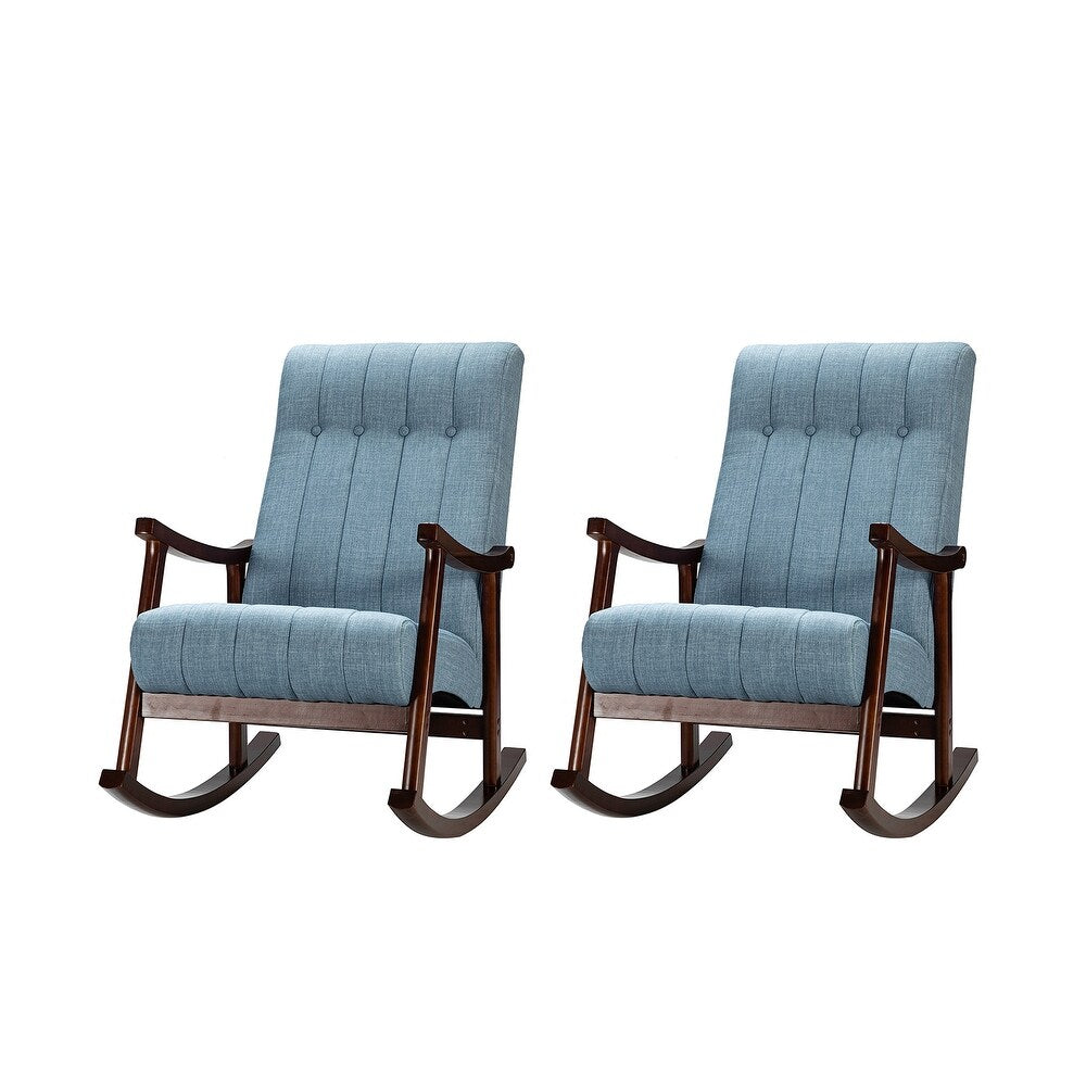 Francisco Comfy Rocking Chair with Button Tufted Back Set of 2