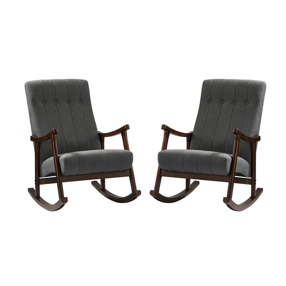 Francisco Comfy Rocking Chair with Button Tufted Back Set of 2