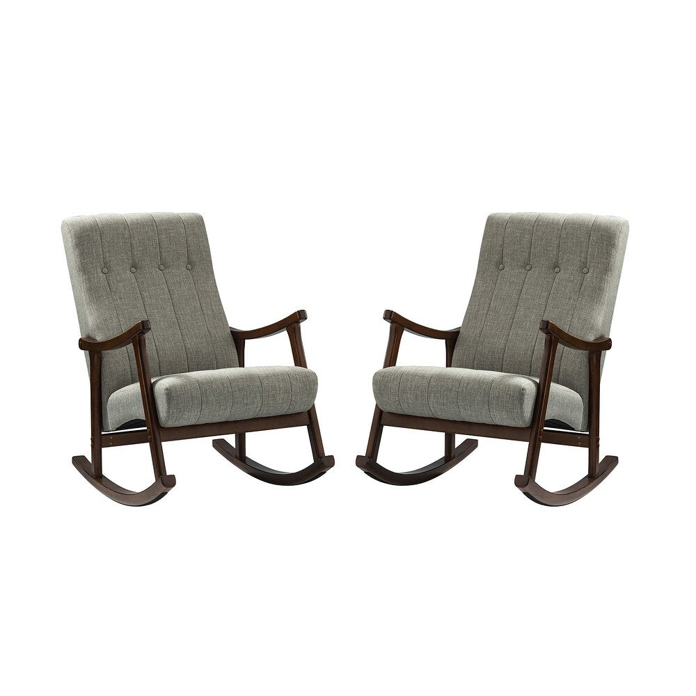 Francisco Comfy Rocking Chair with Button Tufted Back Set of 2