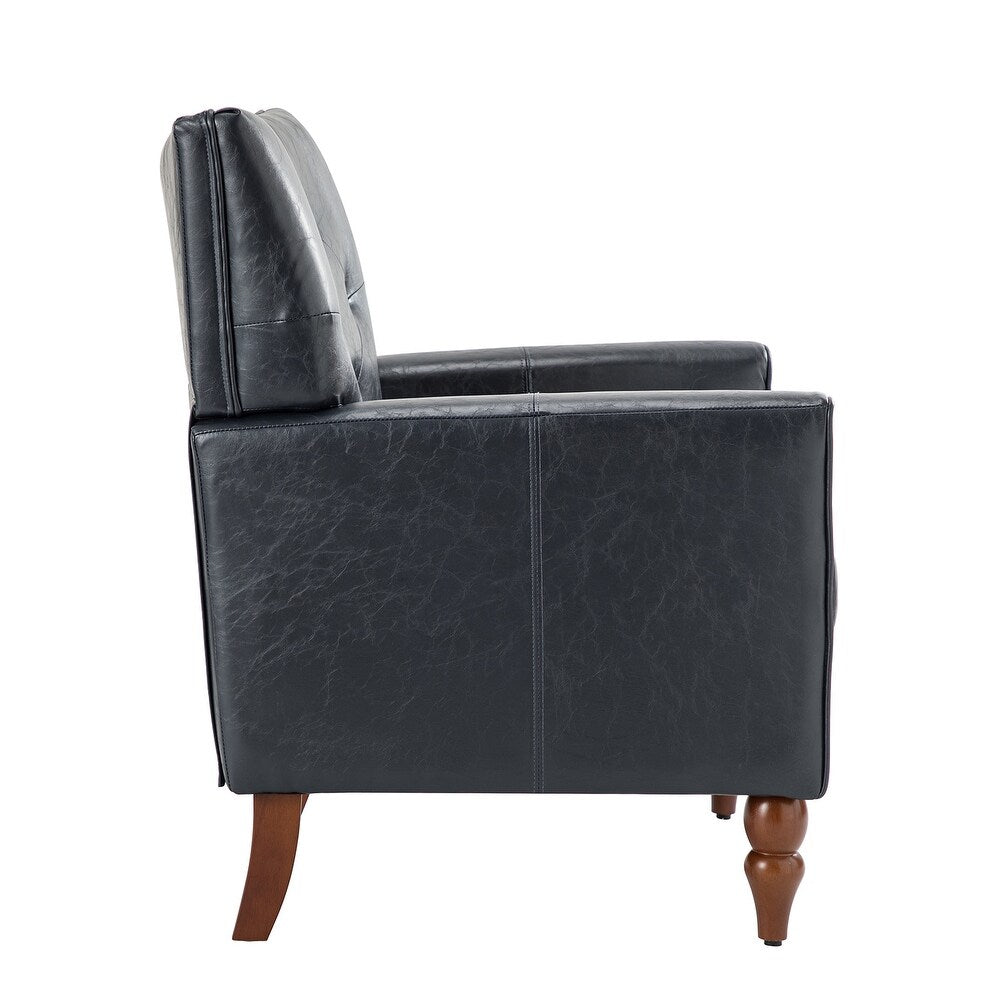 Gabriel Mid-Century Modern Upholstered Armchair with Solid Wood Legs