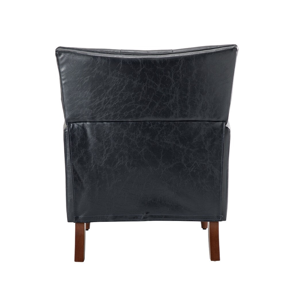 Gabriel Mid-Century Modern Upholstered Armchair with Solid Wood Legs