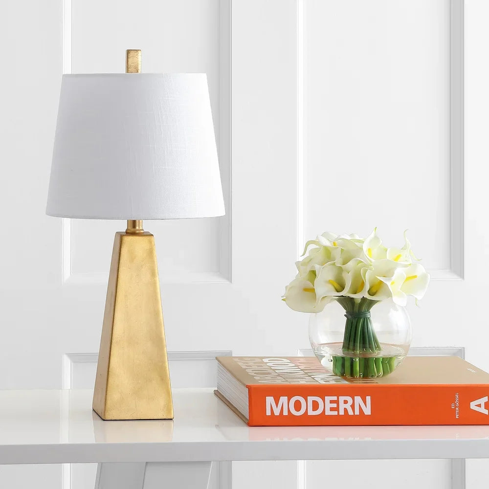 Gabrielle 20.5" Resin LED Table Lamp, White Marble Finish by JONATHAN Y - 20.50