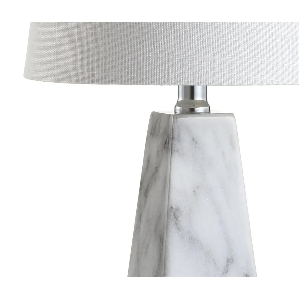Gabrielle 20.5" Resin LED Table Lamp, White Marble Finish by JONATHAN Y - 20.50