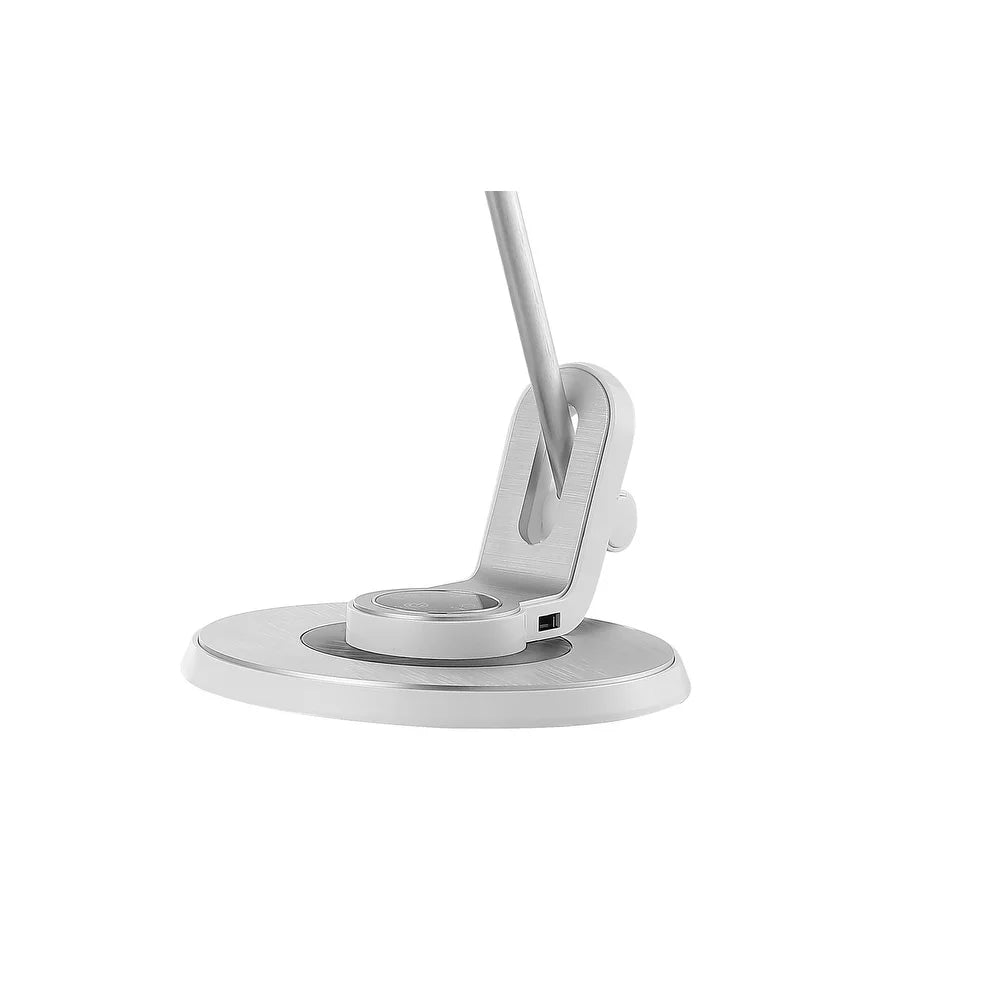 Gaines 18.5" Aluminum Contemporary Minimalist Adjustable Dimmable USB Charging LED Task Lamp, Black by JONATHAN Y