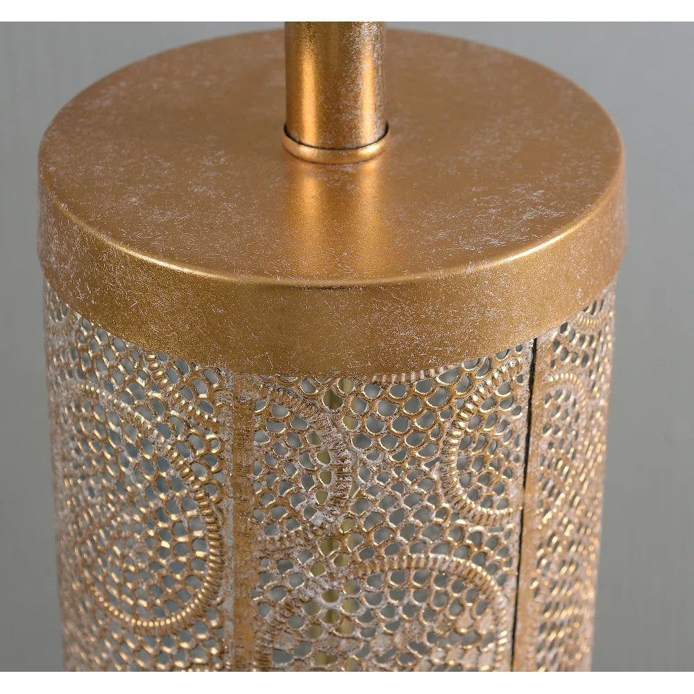 Gains White Washed Gold Table Lamp