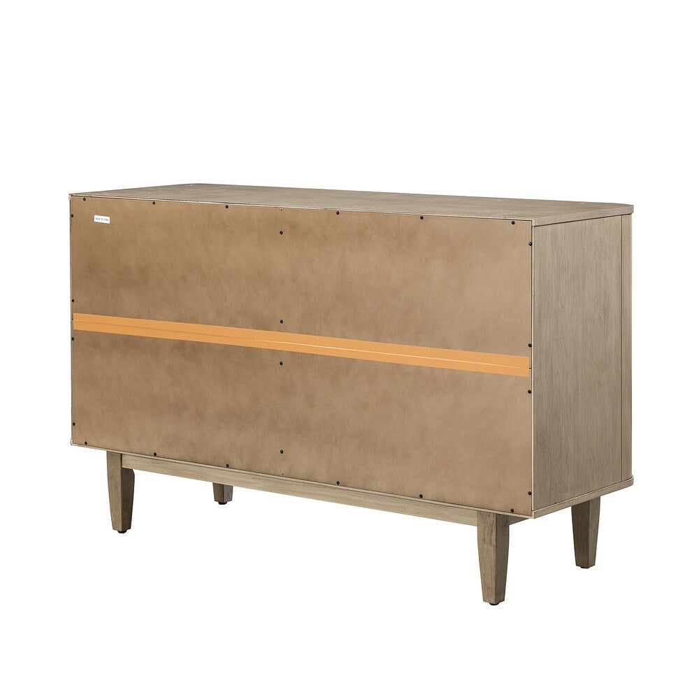 Gaspare Multifunctional Buffet Sideboard Cabinet with Rattan Design