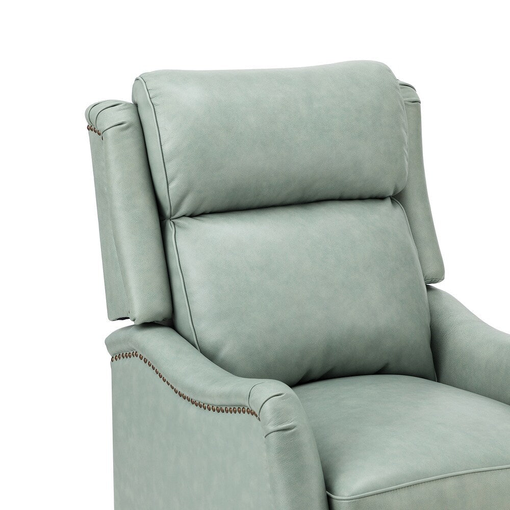 Gaston Genuine Leather Recliner with Nailhead Trims Set of 2
