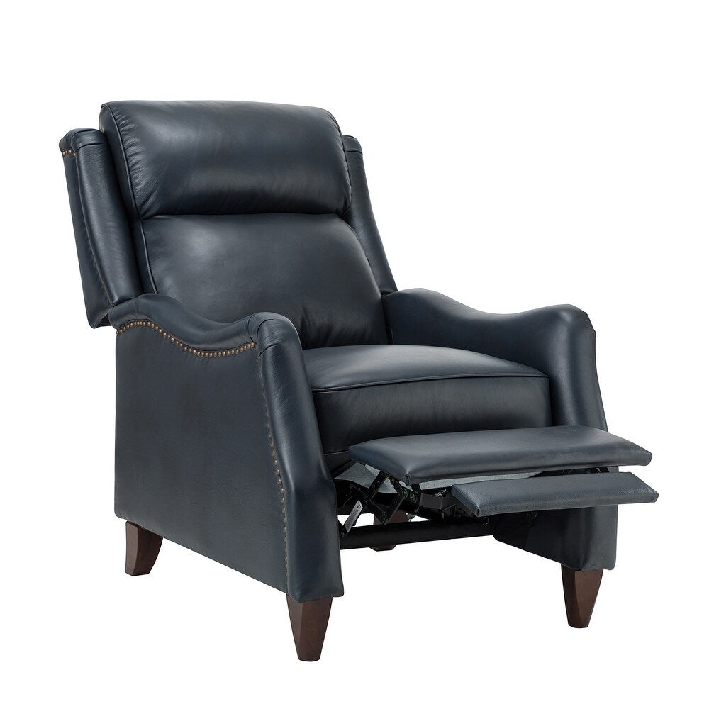 Gaston Genuine Leather Recliner with Nailhead Trims Set of 2