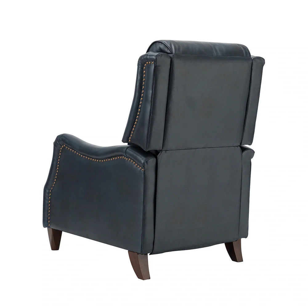 Gaston Genuine Leather Recliner with Nailhead Trims Set of 2