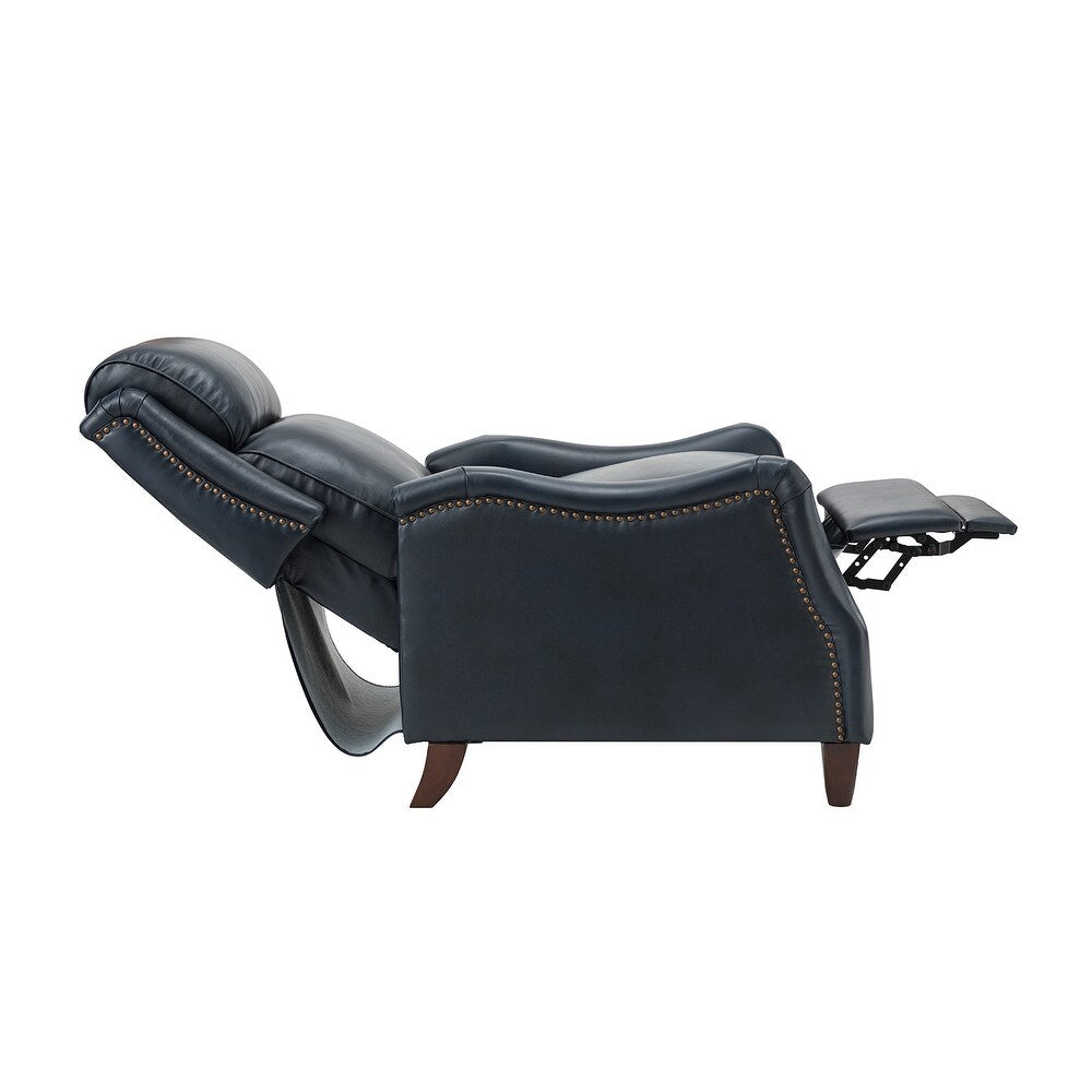 Gaston Genuine Leather Recliner with Nailhead Trims Set of 2