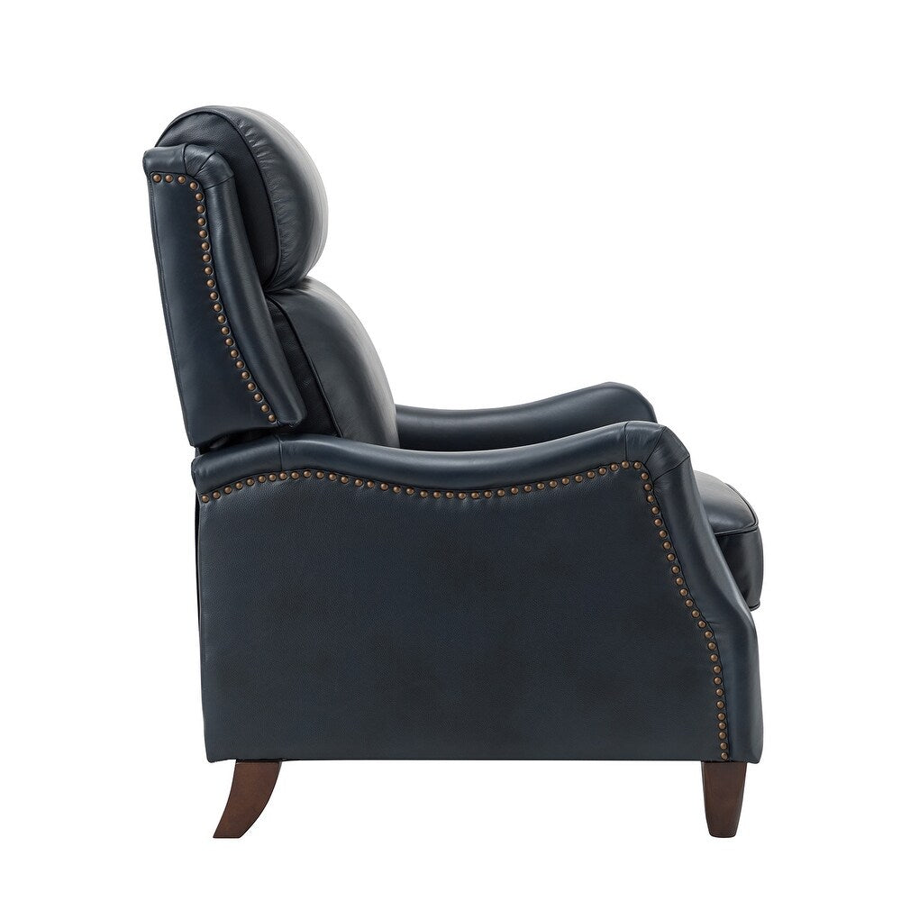 Gaston Genuine Leather Recliner with Nailhead Trims Set of 2