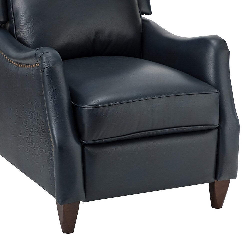Gaston Genuine Leather Recliner with Nailhead Trims Set of 2