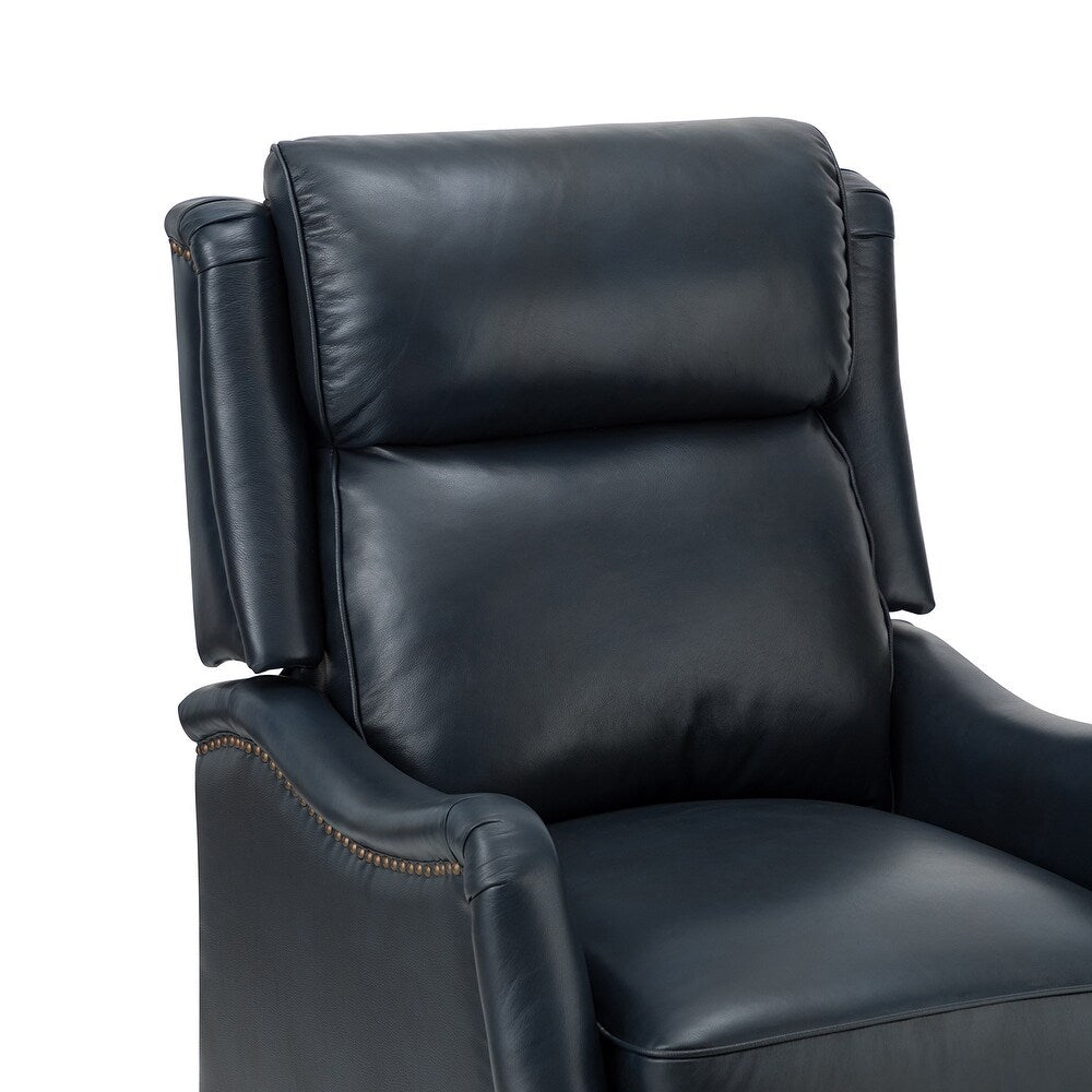 Gaston Genuine Leather Recliner with Nailhead Trims Set of 2