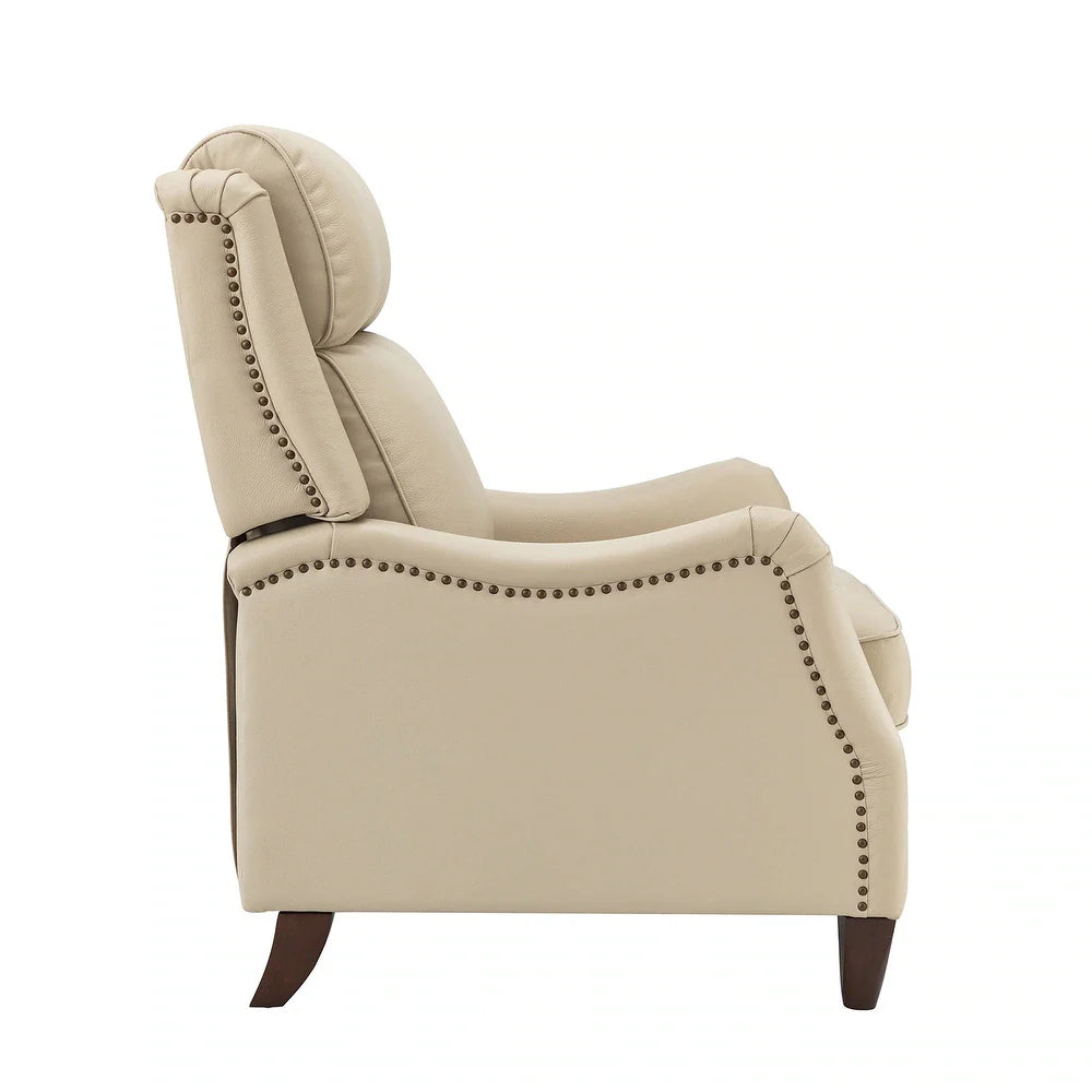 Gaston Genuine Leather Recliner with Nailhead Trims Set of 2