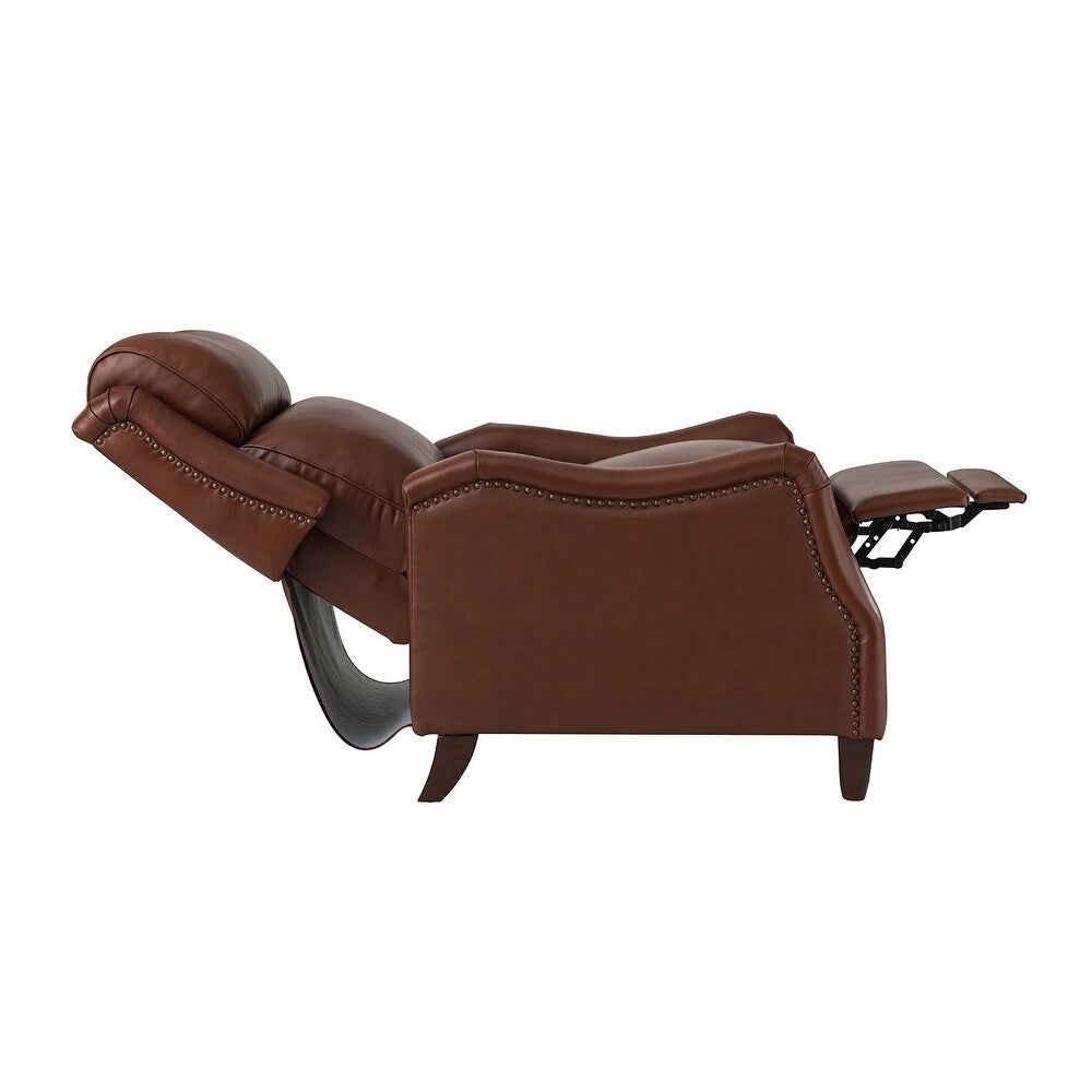 Gaston Genuine Leather Recliner with Nailhead Trims Set of 2