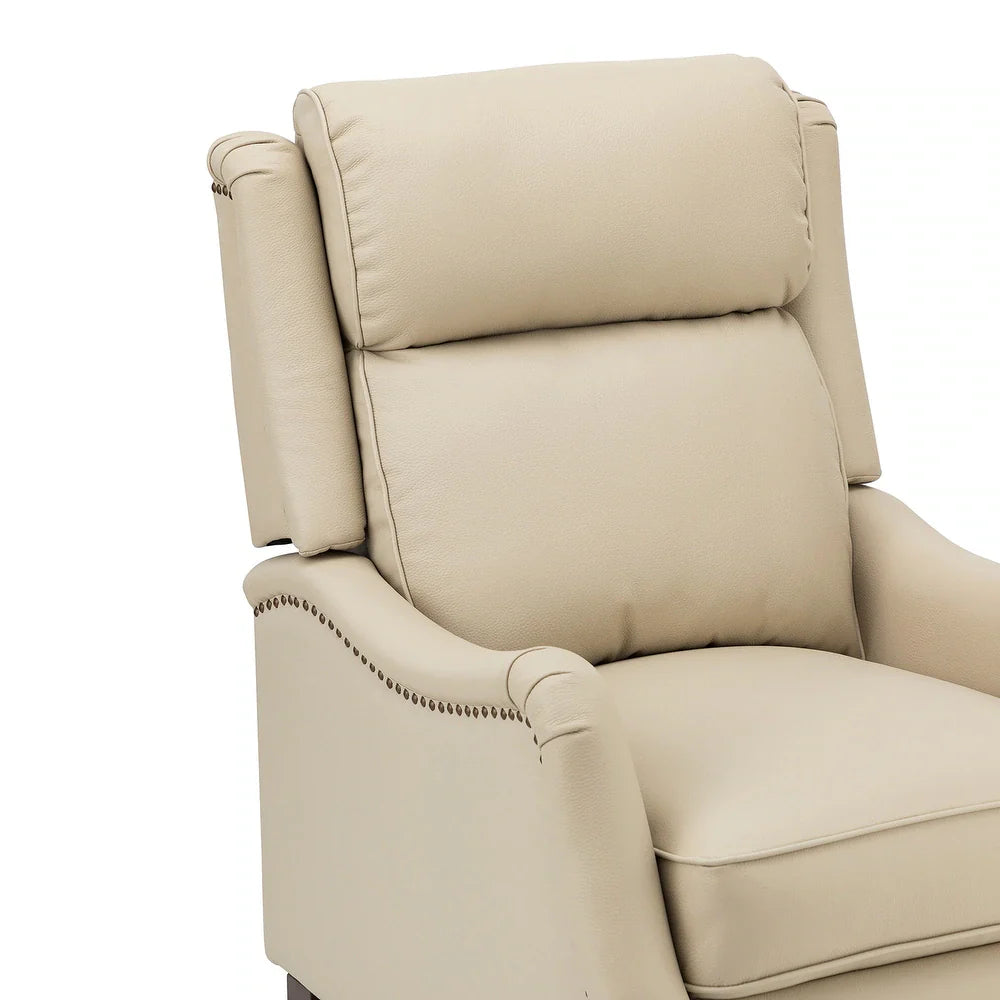 Gaston Genuine Leather Recliner with Nailhead Trims Set of 2