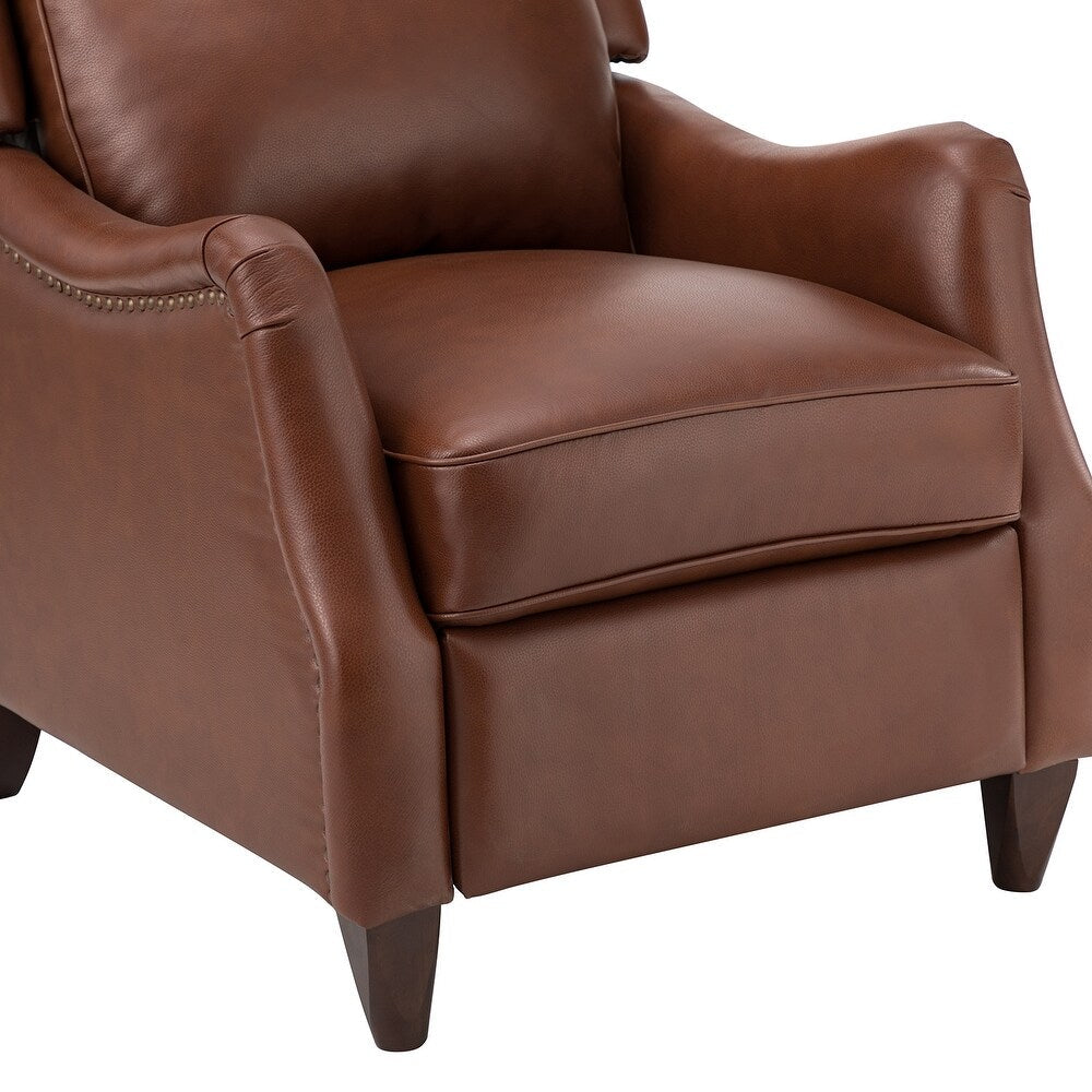 Gaston Genuine Leather Recliner with Nailhead Trims Set of 2