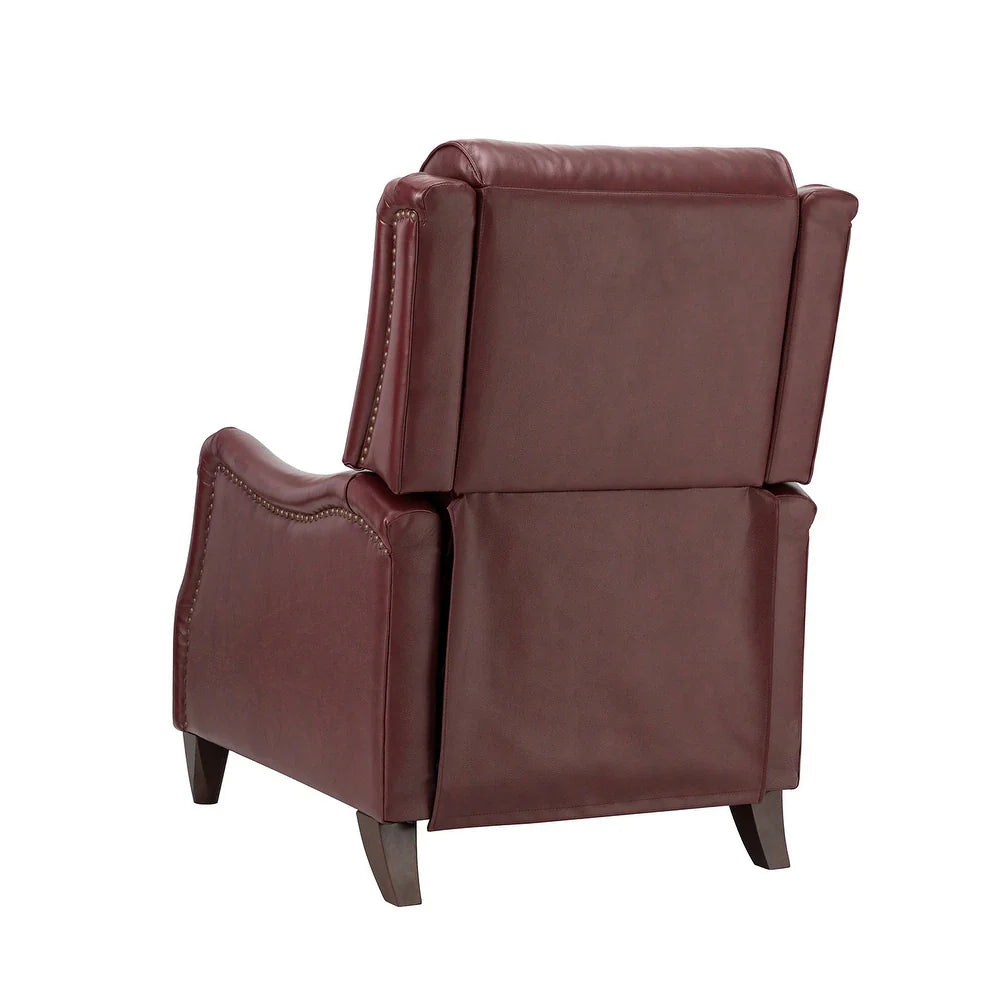 Gaston Genuine Leather Recliner with Nailhead Trims Set of 2