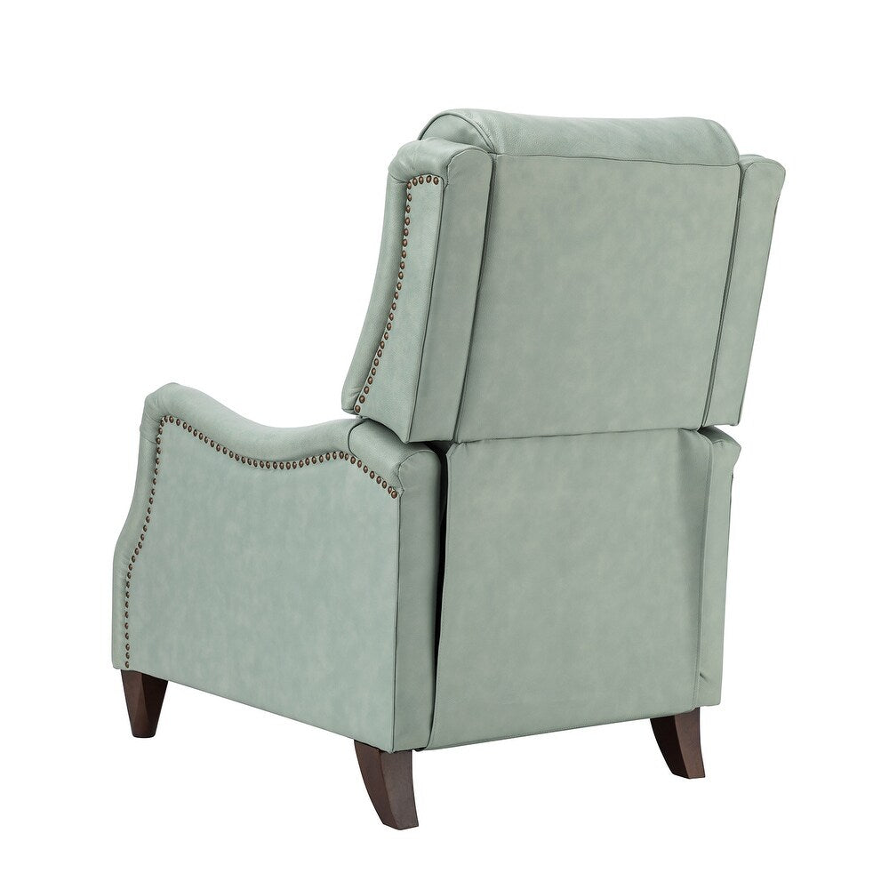 Gaston Genuine Leather Recliner with Nailhead Trims Set of 2