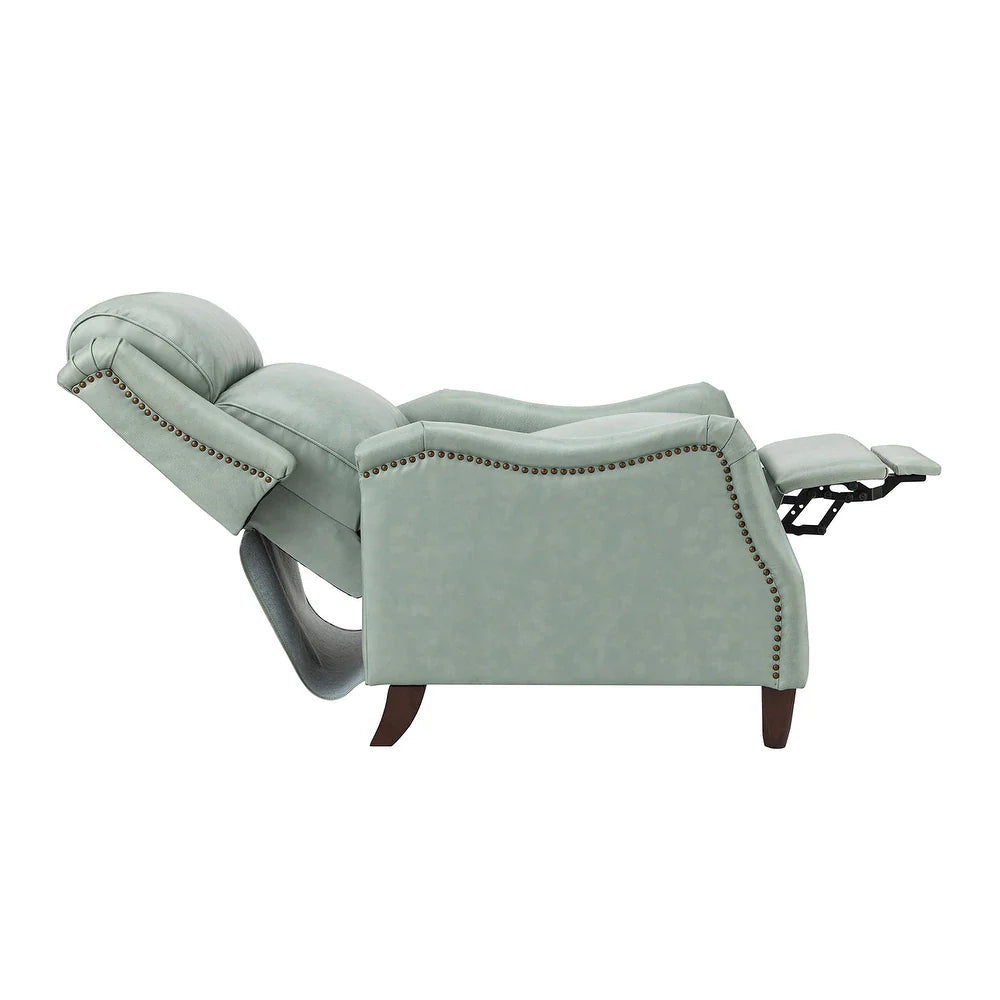 Gaston Genuine Leather Recliner with Nailhead Trims Set of 2