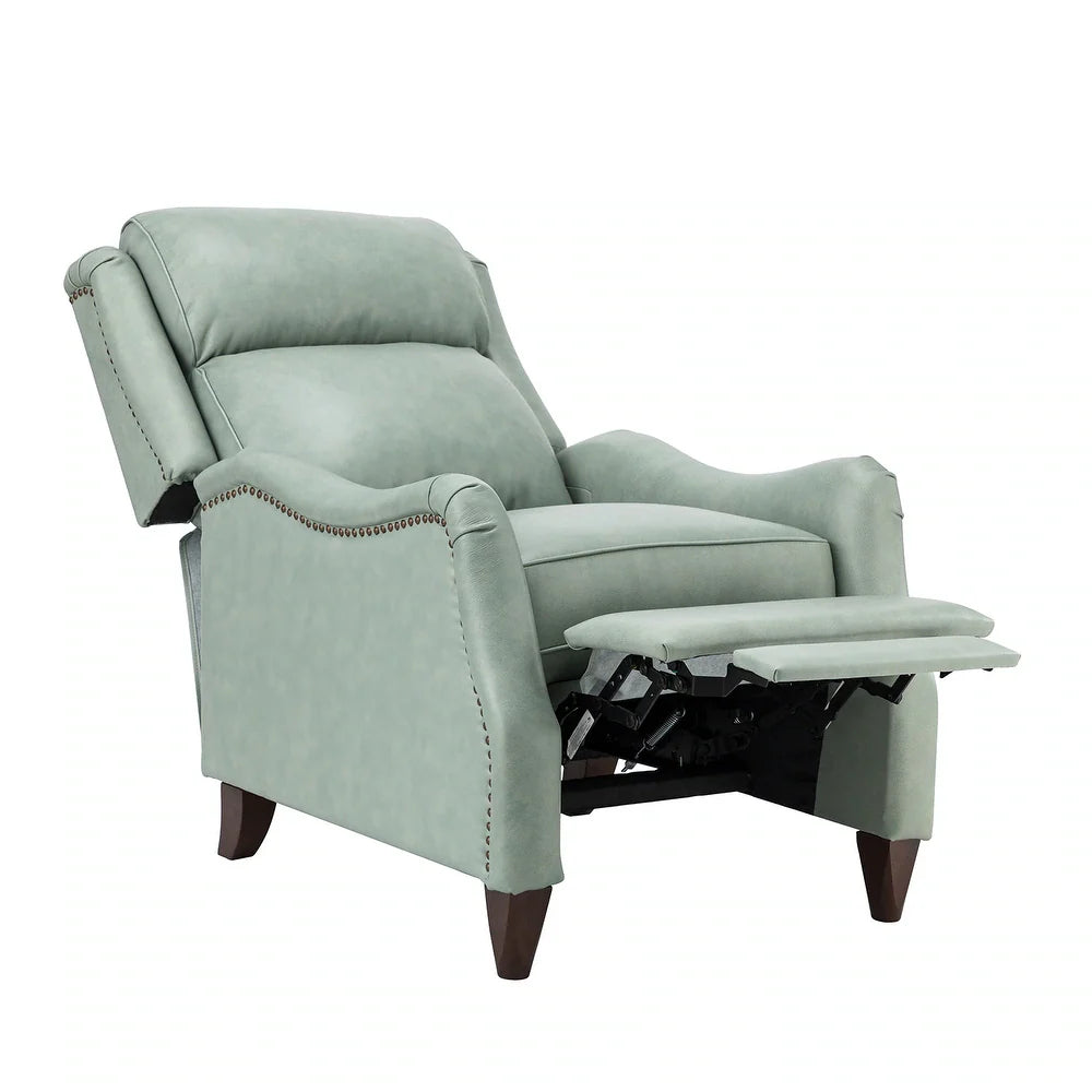 Gaston Genuine Leather Recliner with Nailhead Trims Set of 2
