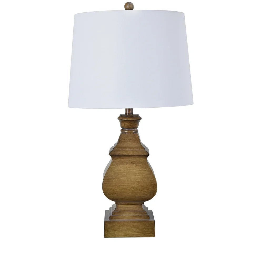 Georgia 29.5"H Resin Wood Grained Table Lamp - 29.5'' H x 16'' W x 16'' D