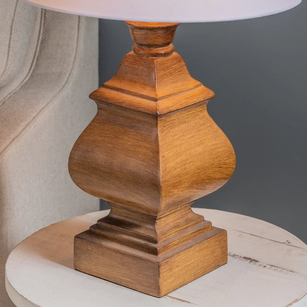 Georgia 29.5"H Resin Wood Grained Table Lamp - 29.5'' H x 16'' W x 16'' D