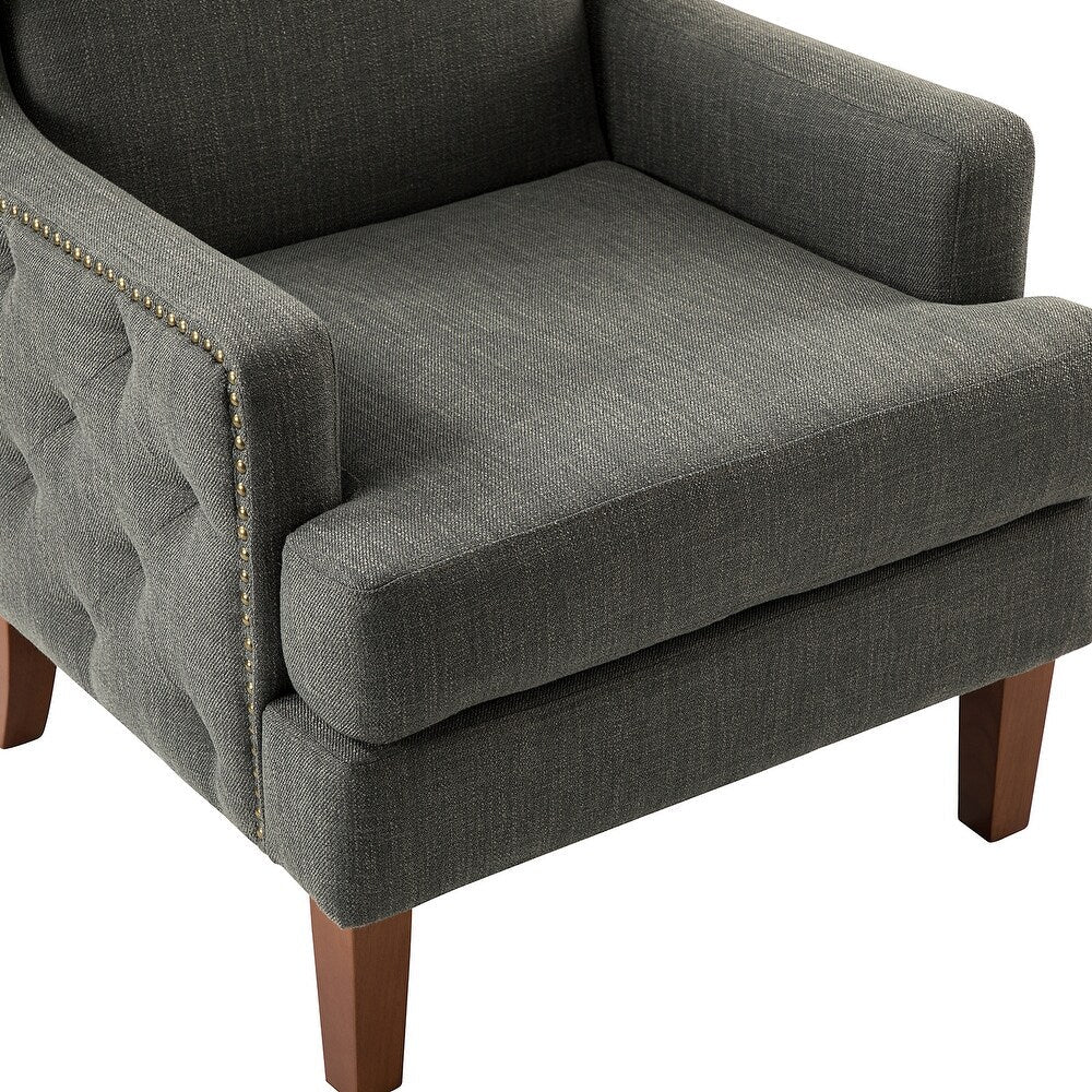 Gerald Classic Polyester Wingback Chair With Button-Tufted Body Set Of 2