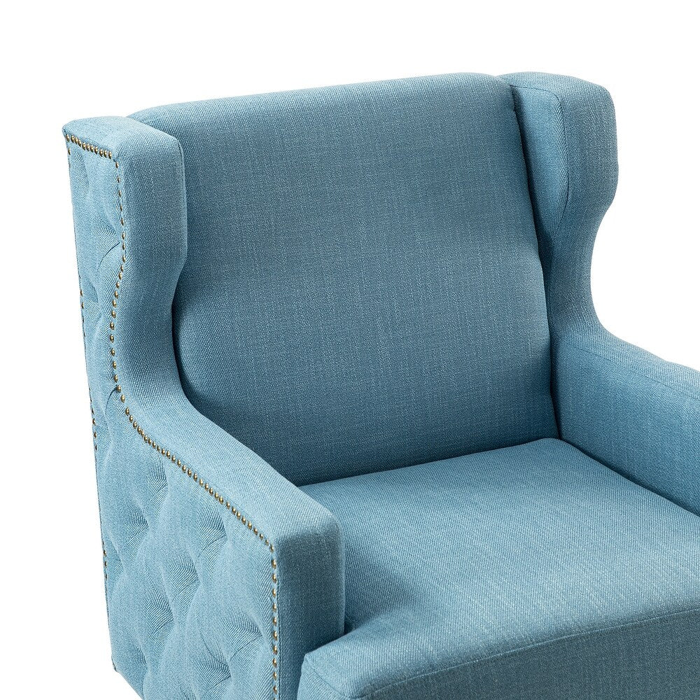 Gerald Classic Polyester Wingback Chair With Button-Tufted Body Set Of 2