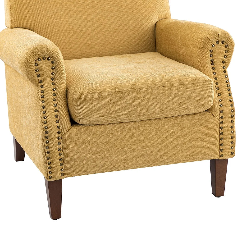 Giampiero Upholstery Armchair with Nailhead Trims for Living Room Set Of 2