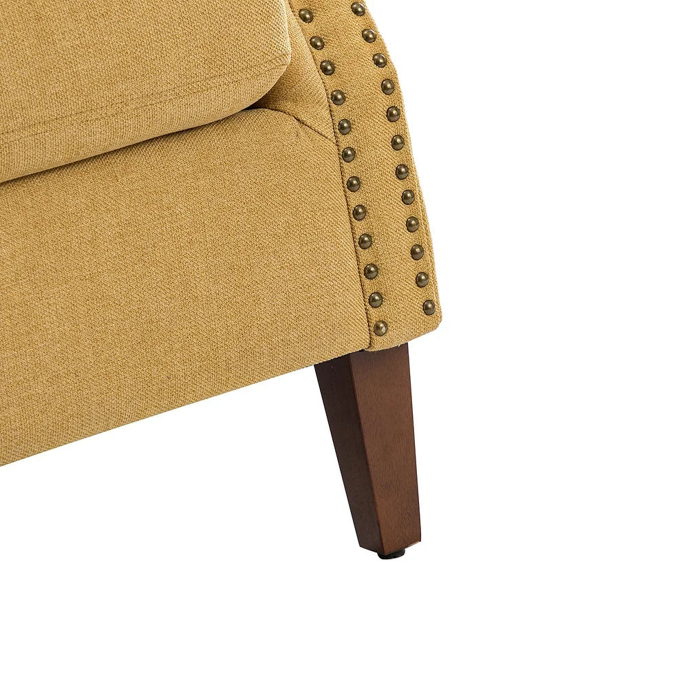 Giampiero Upholstery Armchair with Nailhead Trims for Living Room Set Of 2