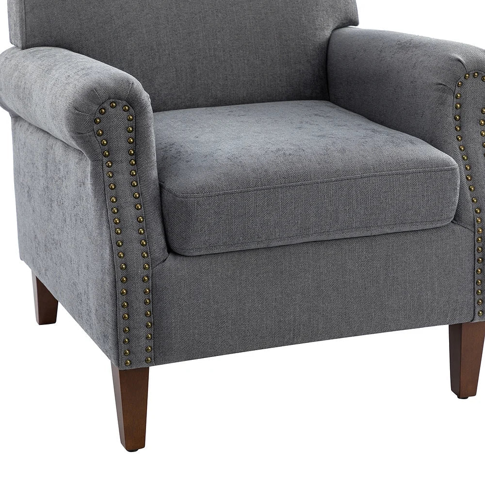 Giampiero Upholstery Armchair with Nailhead Trims for Living Room Set Of 2