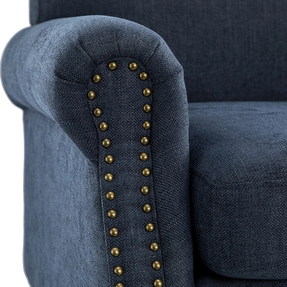 Giampiero Upholstery Armchair with Nailhead Trims for Living Room Set Of 2