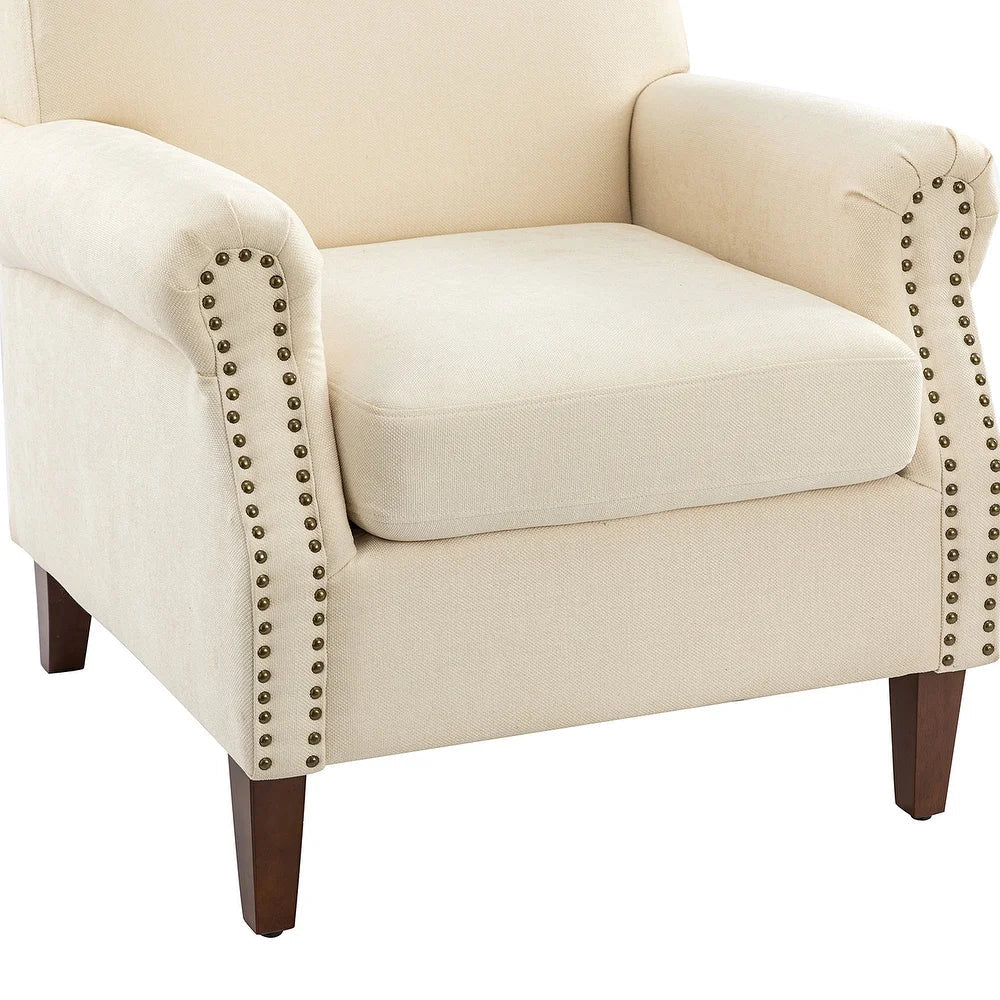 Giampiero Upholstery Armchair with Nailhead Trims for Living Room Set Of 2