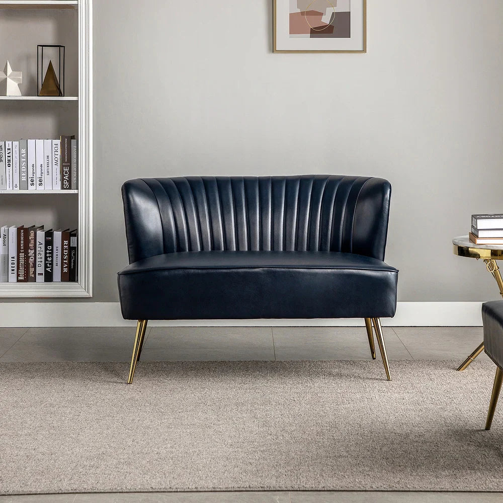 Delicia 47"in.Loveseat with Metal Legs