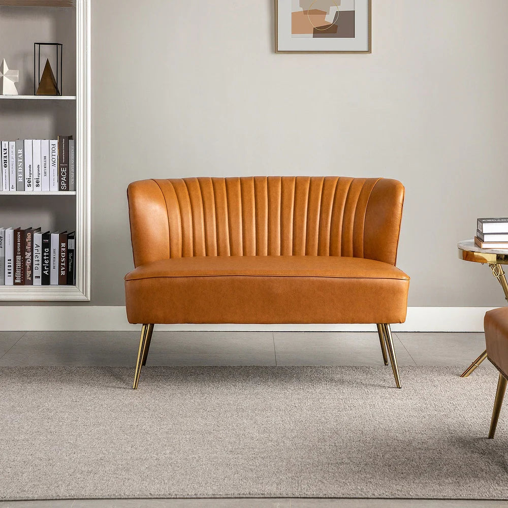 Delicia 47"in.Loveseat with Metal Legs