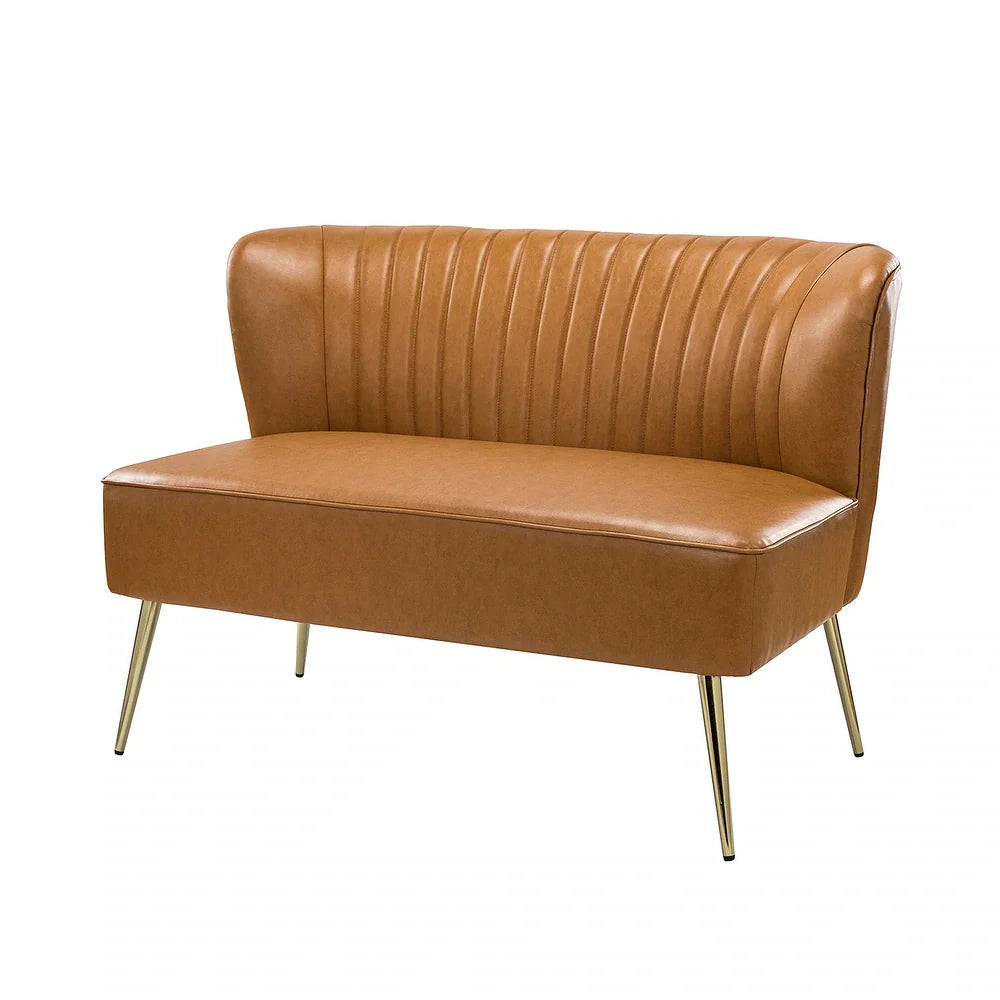 Delicia 47"in.Loveseat with Metal Legs